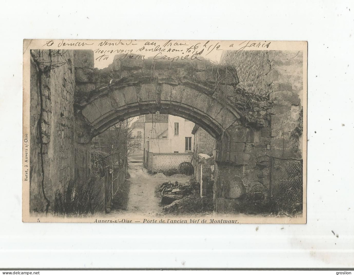 AUVERS SUR OISE 5 PORTE DE L'ANCIEN BIEF DE MONTMAUR 1904