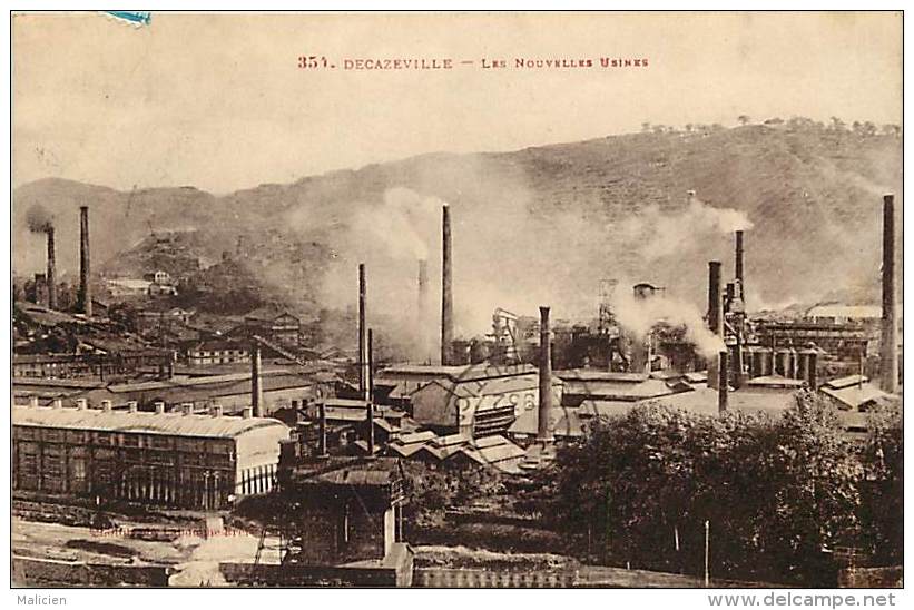 - aveyron - ref- A389 - decazeville - les nouvelles usines -  usine -  carte bon etat -