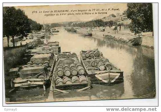 B - 30 - BEAUCAIRE - le canal de Beaucaire - péniche