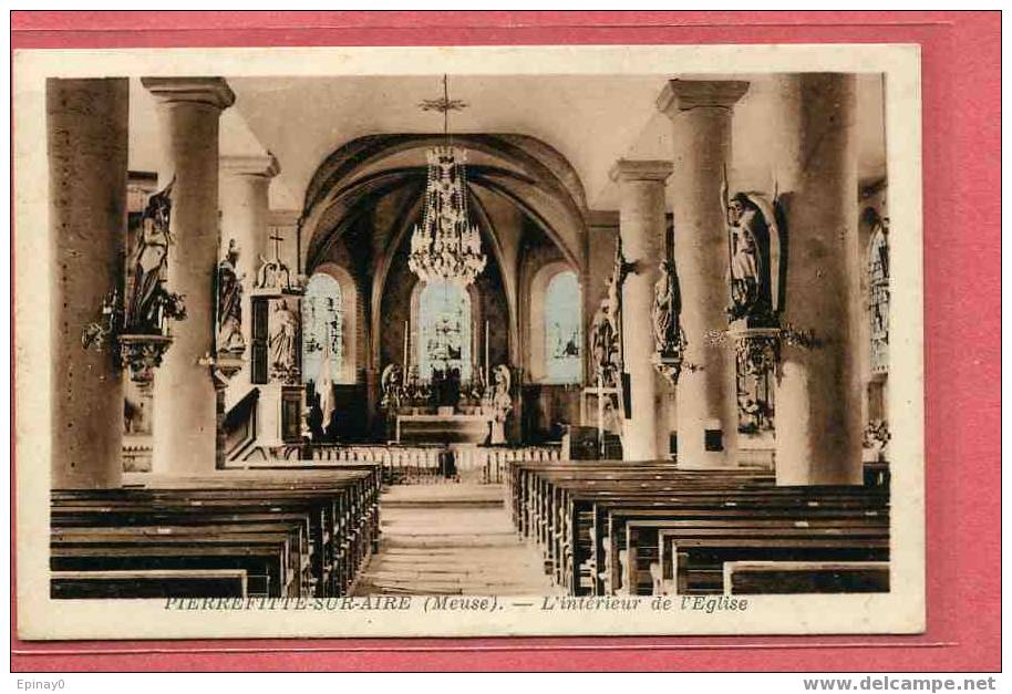 B - 55 - PIERREFITTE sur AIRE - l'intérieur de l'église