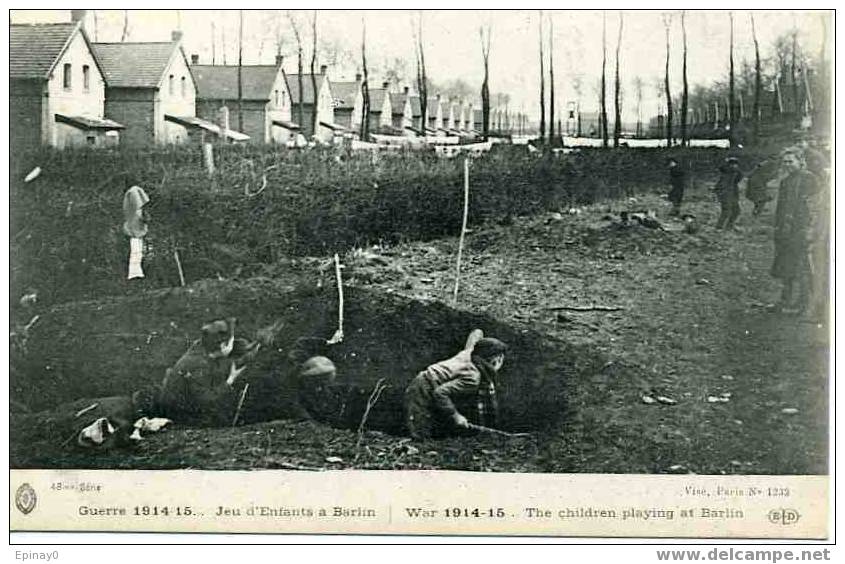 B - 62 - BARLIN - guerre 1914.15 - jeu d'enfants à barlin