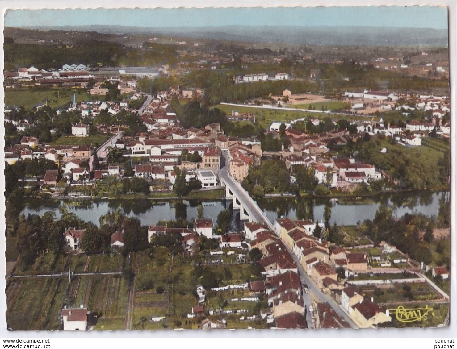 B10-47)  LIBOS - VUE AERIENNE SUR LIBOUSSOU ET PONT DE LIBOS - ( 2 SCANS )