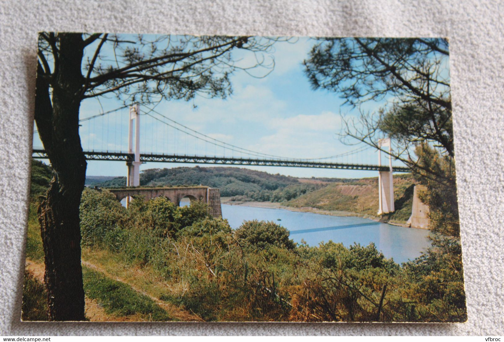 B328, Cpm, la Roche Bernard, le pont suspendu sur la Vilaine, Morbihan 56