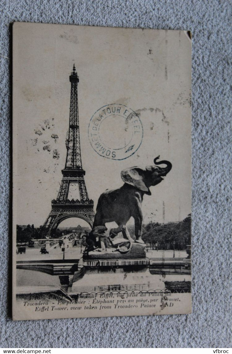 B719, Cpa 1924, la tour Eiffel, Paris 75