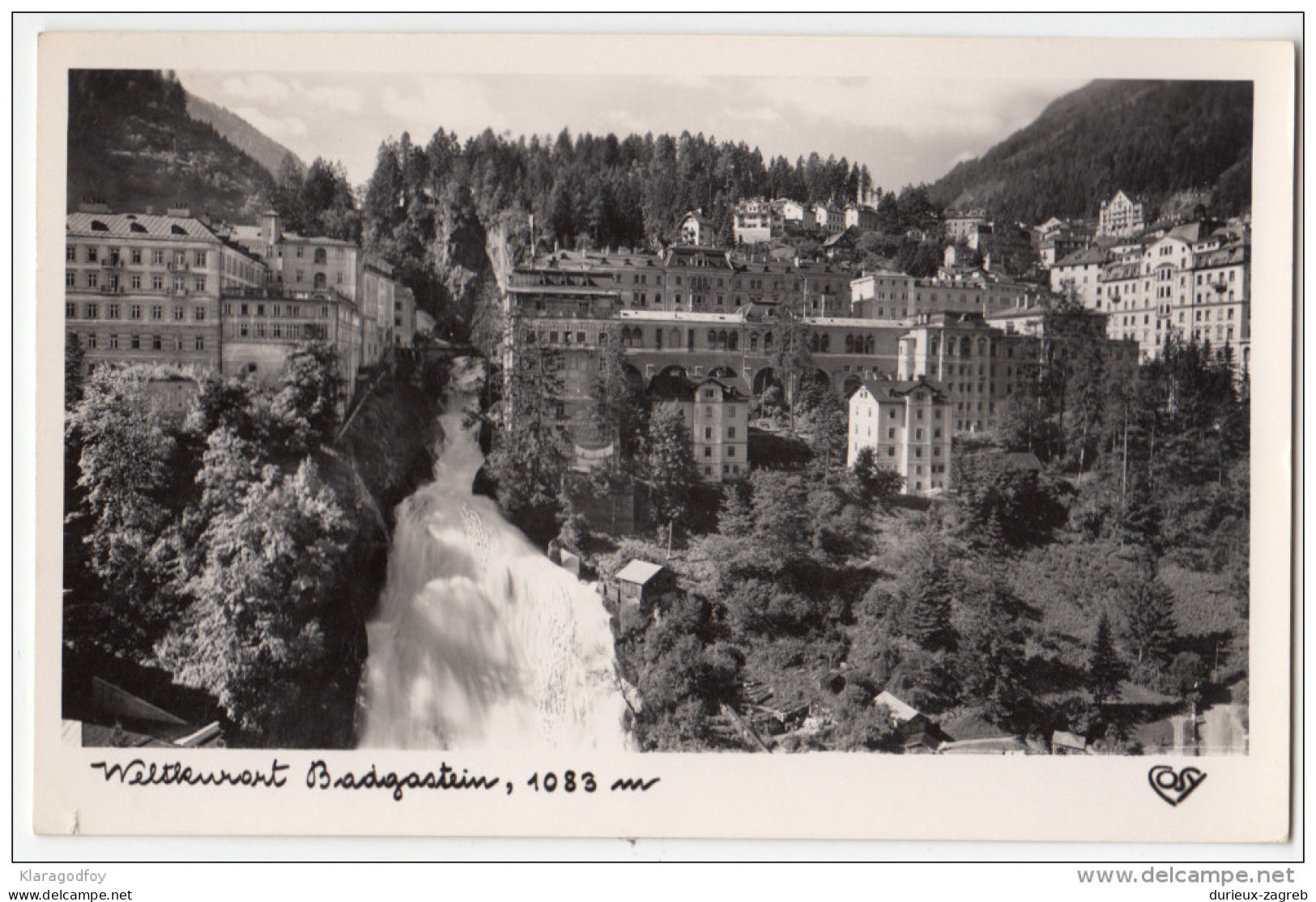 Bad Gastein old postcard travelled 1954 bb160414