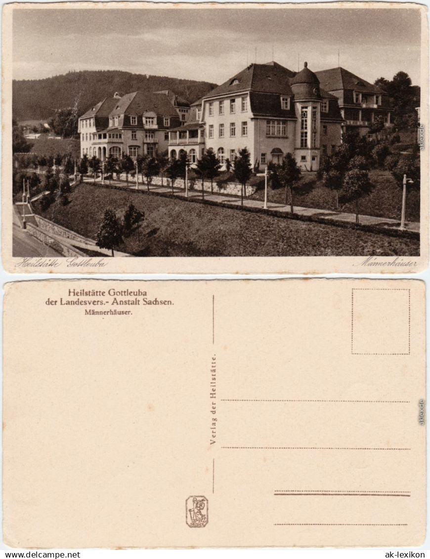 Bad Gottleuba-Bad Gottleuba-Berggießhübel Männerhäuser - Straßenpartie 1928