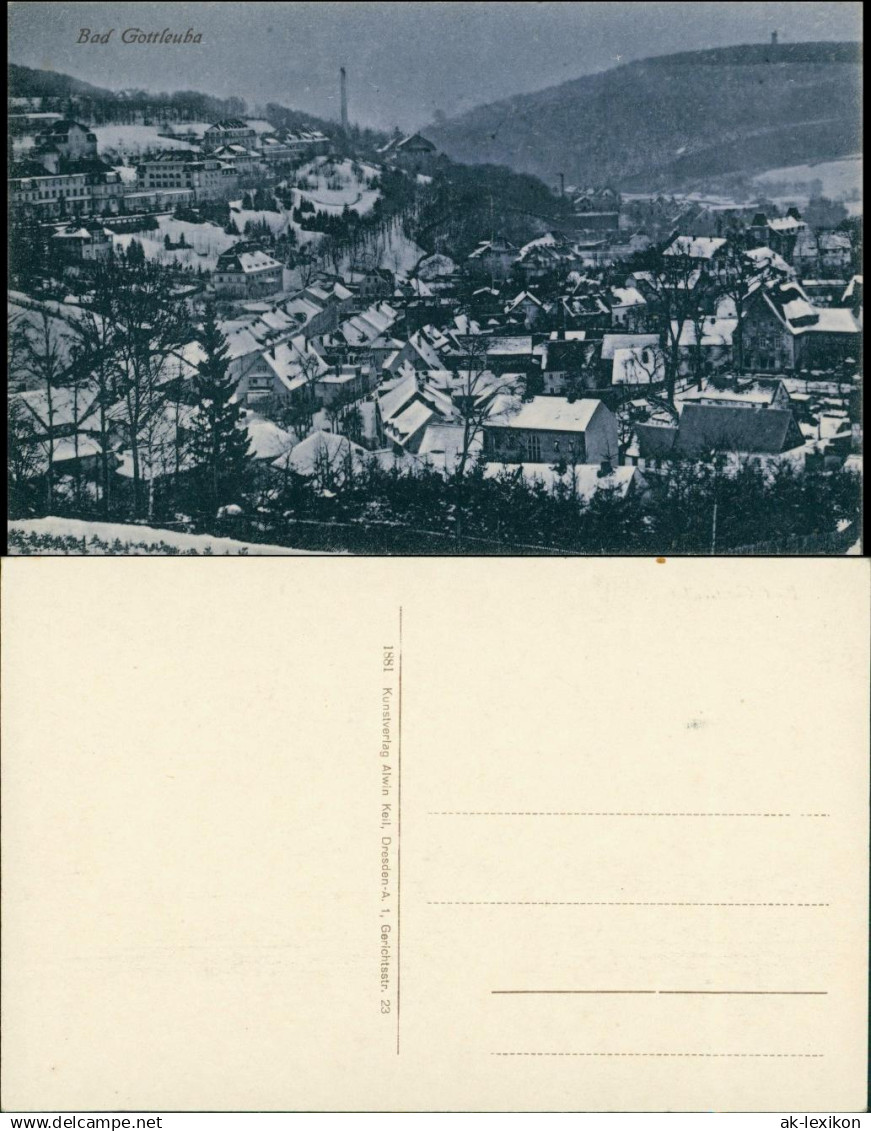 Bad Gottleuba-Bad Gottleuba-Berggießhübel Stadtpartie im Winter 1922