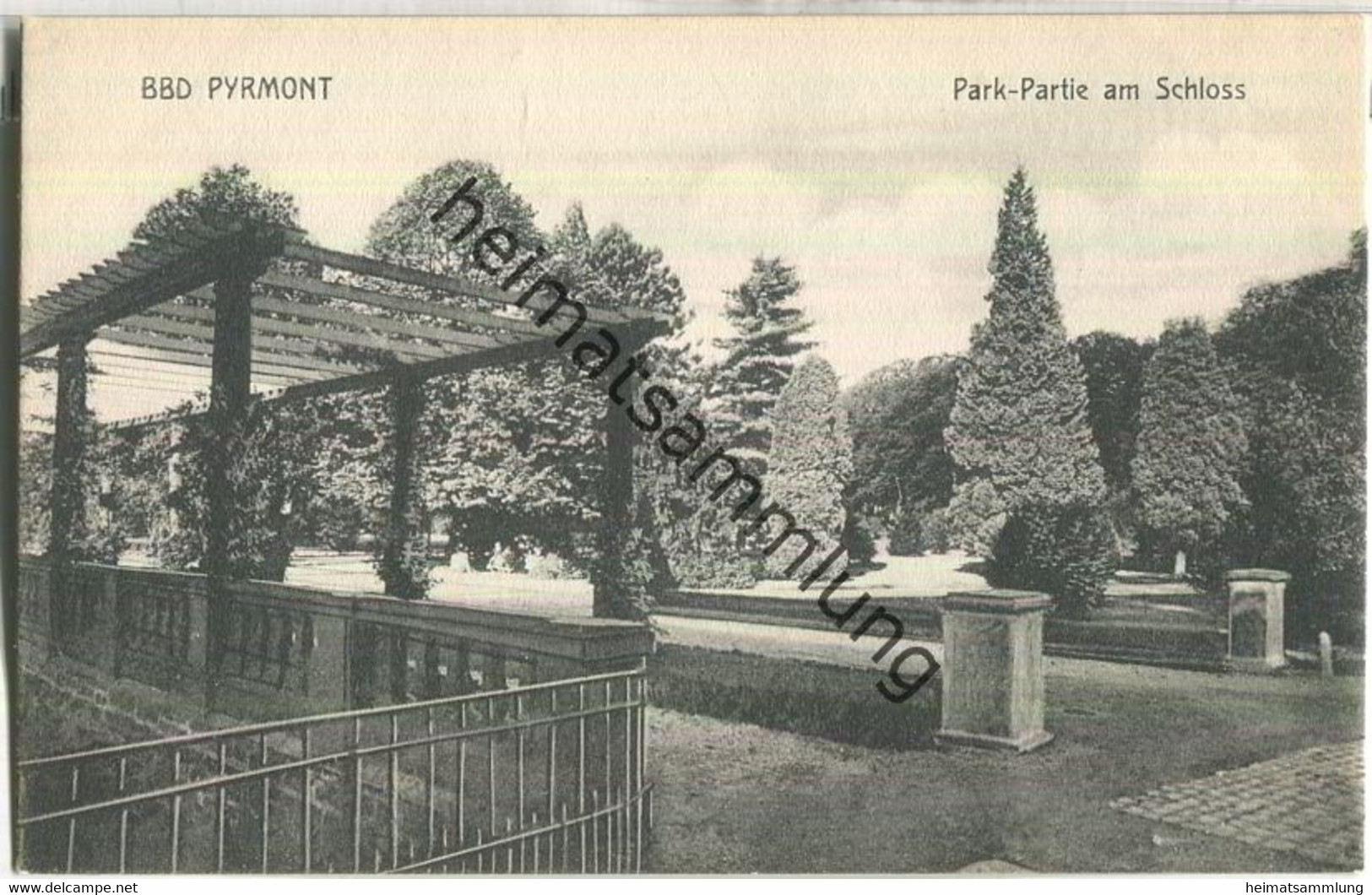 Bad Pyrmont - Park-Partie am Schloss - Verlag Georg Brand Bad Pyrmont