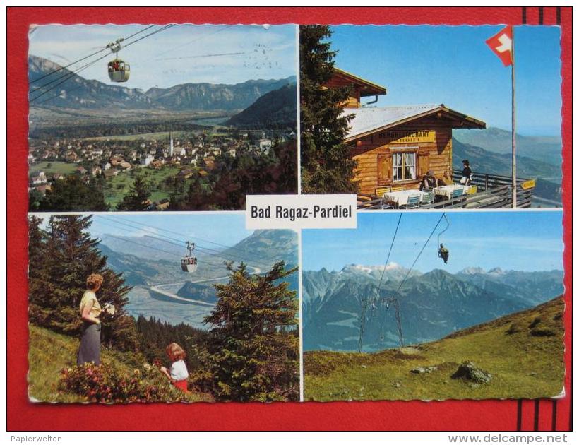 Bad Ragaz (SG)  - Mehrbildkarte "Bad Ragaz -Pardiel" / Gondelbahn / Sessellift