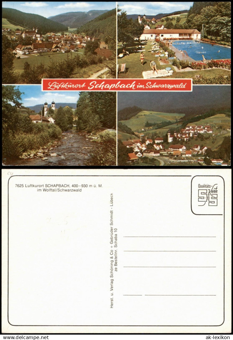 Bad Rippoldsau-Schapbach MB Ortsansichten v. Schapbach im Schwarzwald 1980