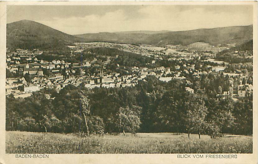 BADEN-BADEN - Blick vom Friesenberg (Verlag Emil Hartmann, Mannheim)