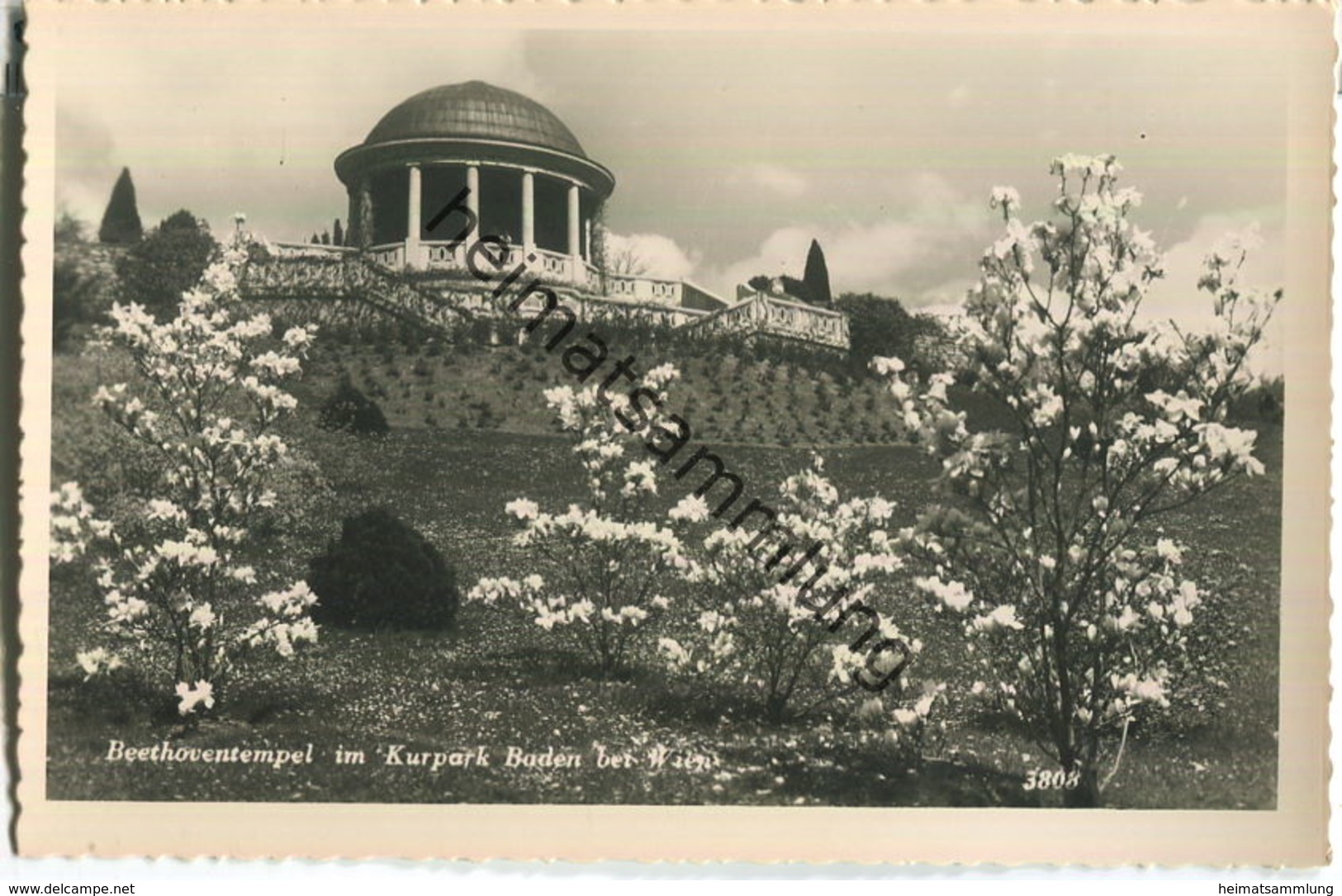 Baden bei Wien - Beethoventempel im Kurpark - Foto-Ansichtskarte - Verlag Photo Hubmann Wien