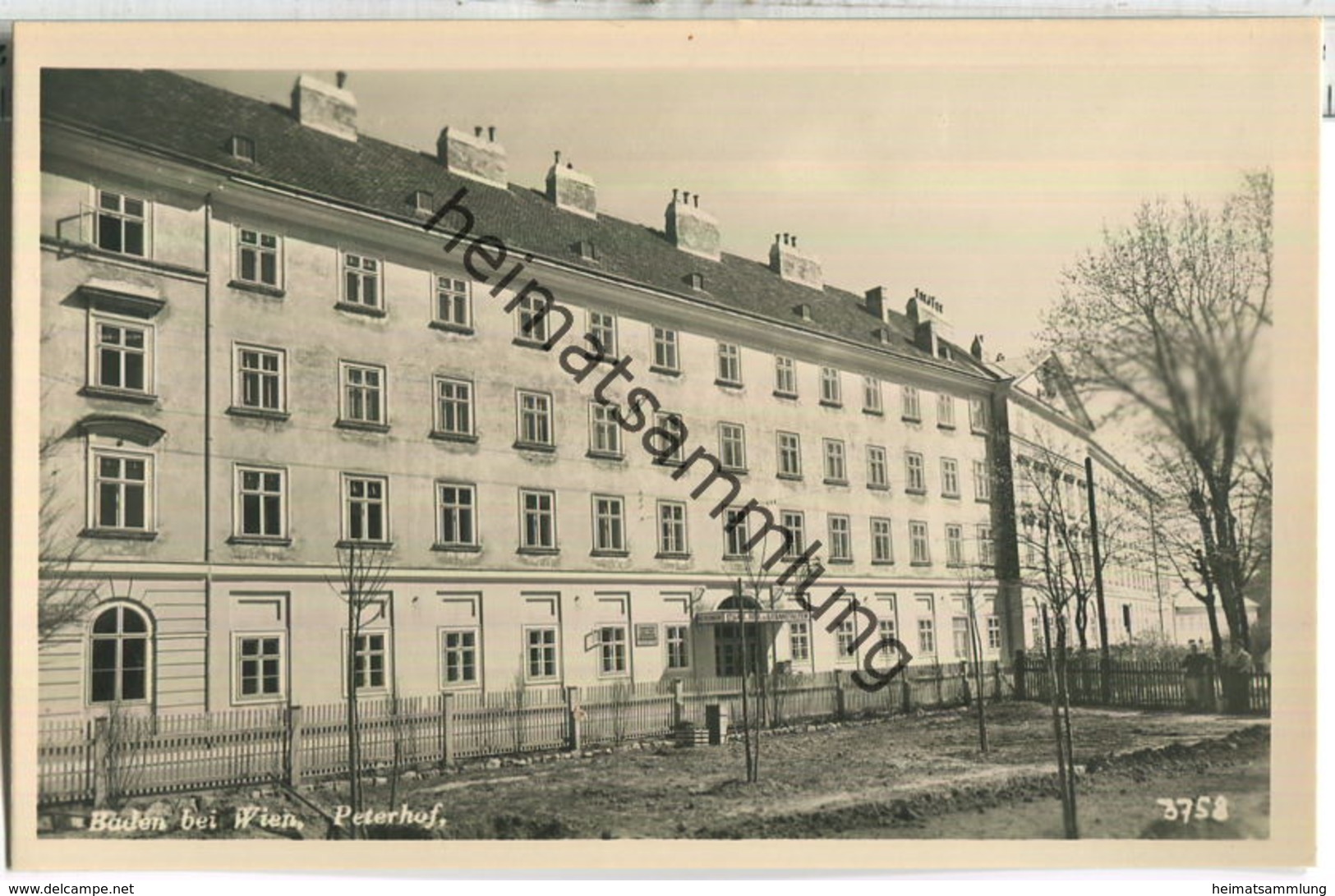 Baden bei Wien - Peterhof - Foto-Ansichtskarte - HDH-Verlag 40er Jahre