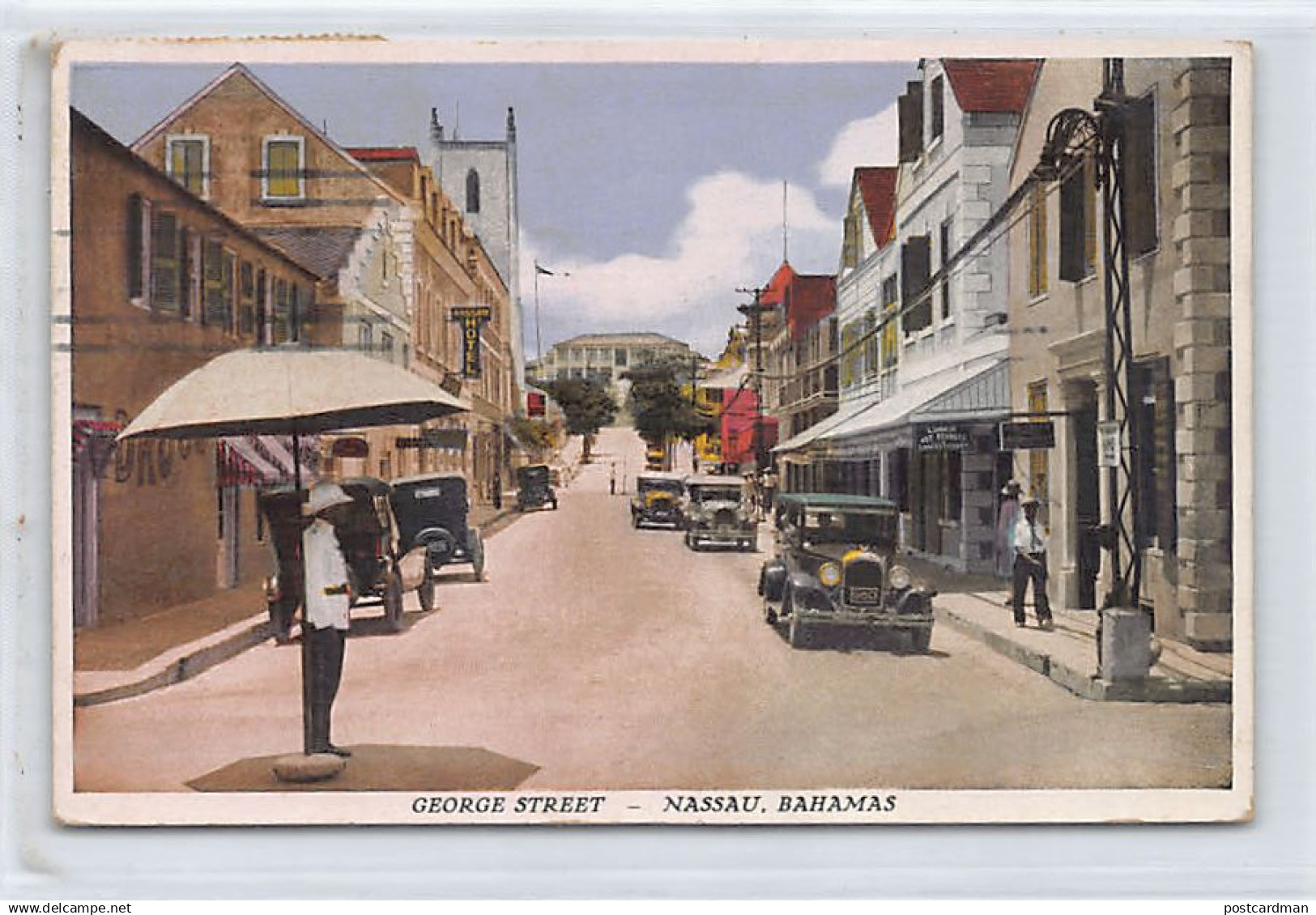 Bahamas - NASSAU - George Street - Policeman on duty - Publ. Sand's Studio