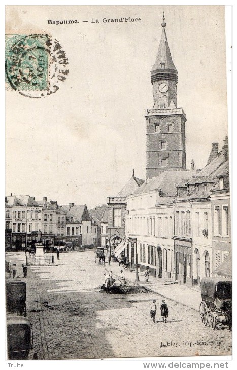 BAPAUME LA GRAND'PLACE TRAVAUX DE VOIRIES