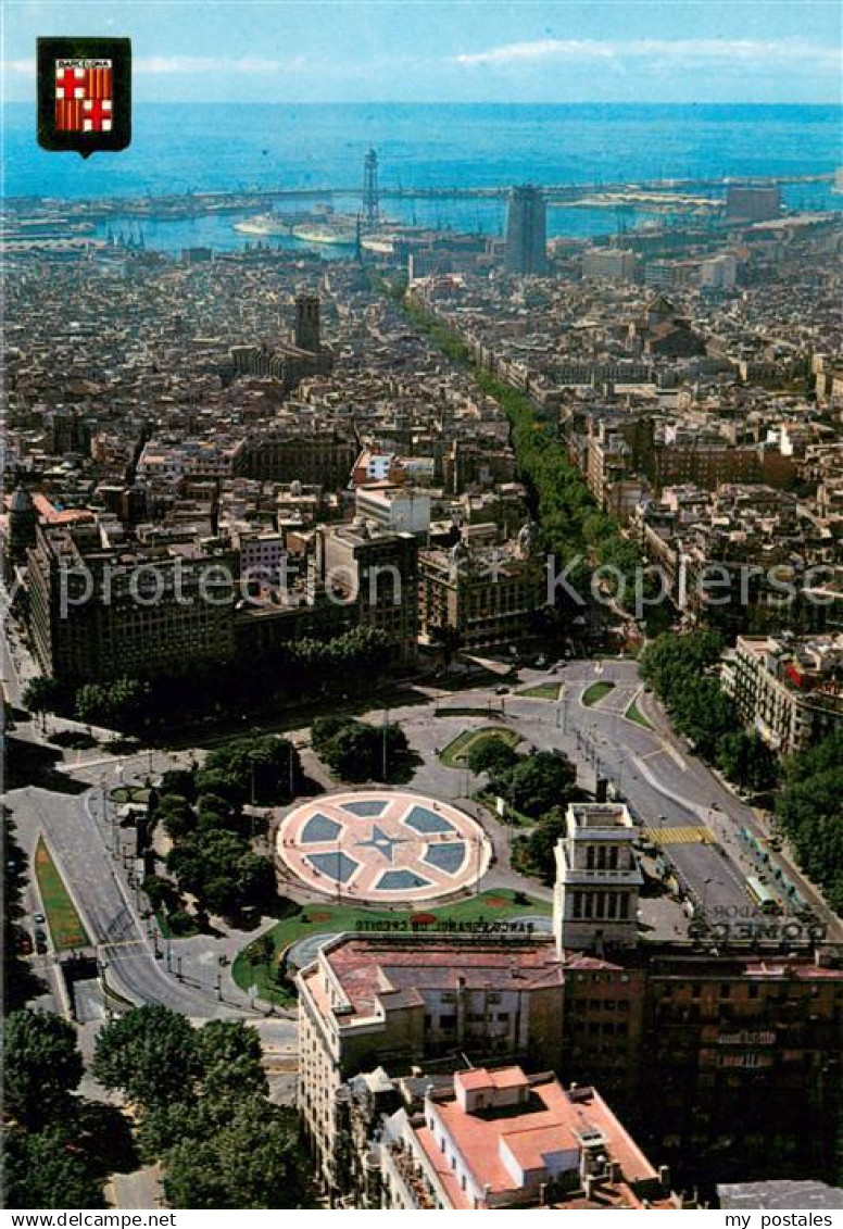 Barcelona Cataluna Plaza Cataluna vista aérea