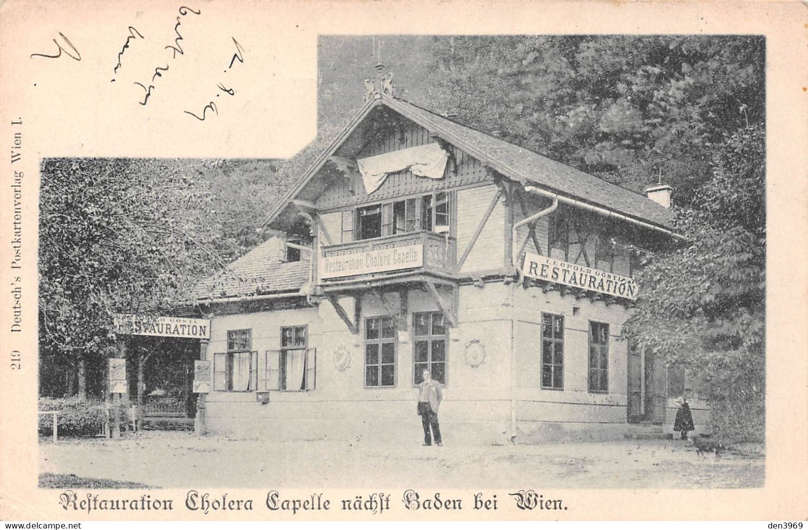 Basse-Autriche - Restauration Cholera Capelle nächst BADEN bei Wien - Précurseur voyagé 1899 (voir les 2 scans)