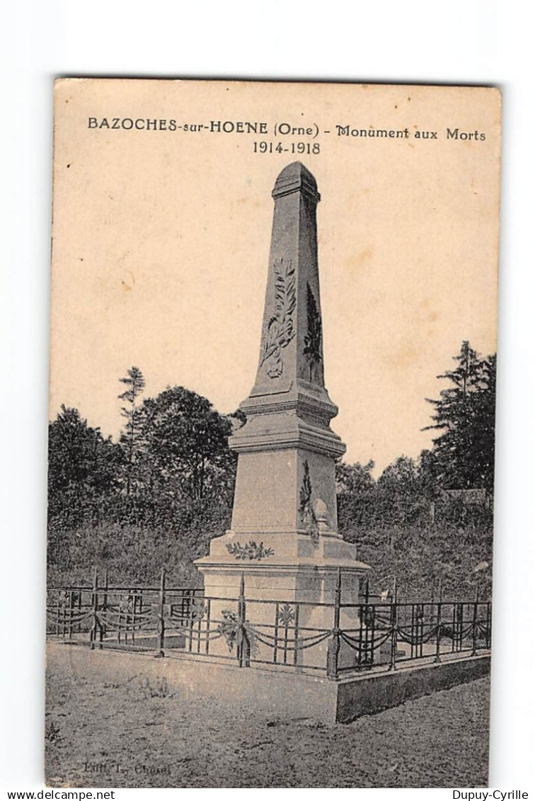 BAZOCHES SUR HOENE - Monument aux Morts - très bon état