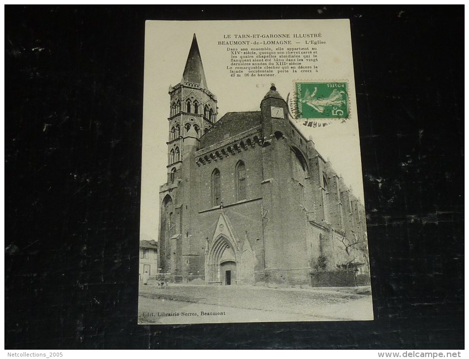 BEAUMONT-DE-LOMAGNE - L'EGLISE - 82 TARN ET GARONNE (N)