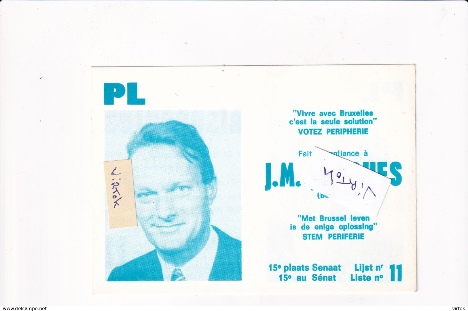 BEERSEL :  J.M. Jacques - Risopoulos    PL     : verkiezings drukwerk  (  zie scan )