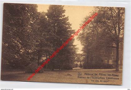 Abbaye de Flône les-Amay - Dames de l'Instruction Chrétienne - un coin du parc - Amay