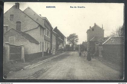 +++ CPA - Blegny - BARCHON - Rue du Crucifix - Cachet Relais 1907    //