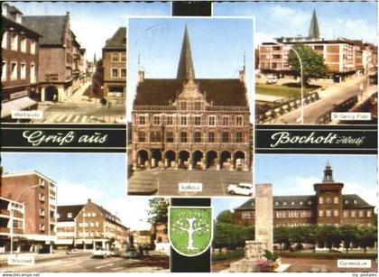 70112895 Bocholt Westfalen Bocholt Marktplatz Schule Rathaus x 1967