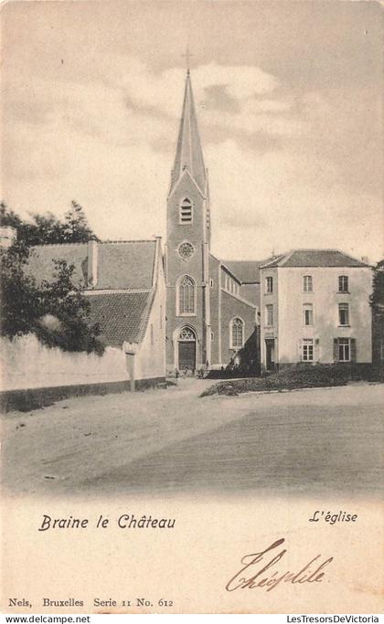 BELGIQUE - Braine le Château - Vue sur l'église - Carte postale ancienne