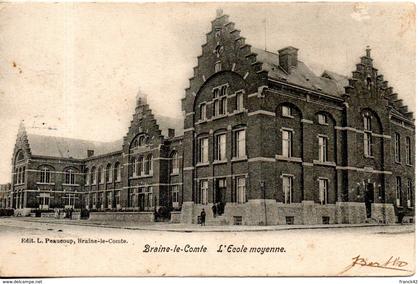 belgique. braine le comte. l'école moyenne