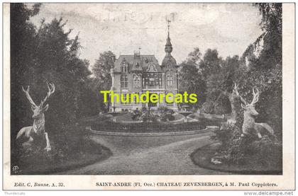 CPA  BRUGGES SAINT ANDRE BRUGGE SINT ANDRIES CHATEAU ZEVENBERGEN PAUL COPPIETERS