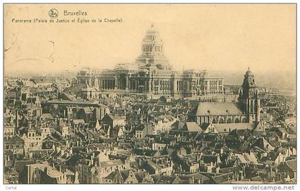 BRUXELLES - Panorama (Palais de Justice et Eglise de la Chapelle)  (Ern. Thill, Bruxelles, Série 1, n° 55)