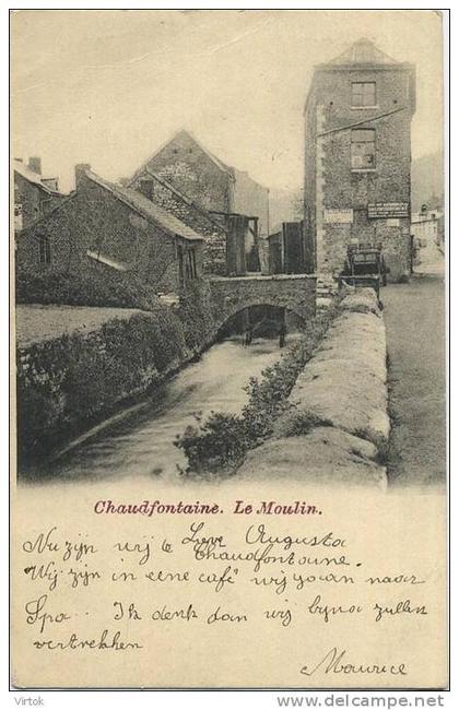 Chaudfontaine :  le moulin   ( ecrit 1902  avec timbre )