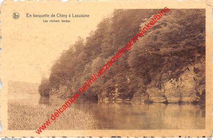 En barquette de Chiny à Lacuisine - les rochers fendus - Chiny