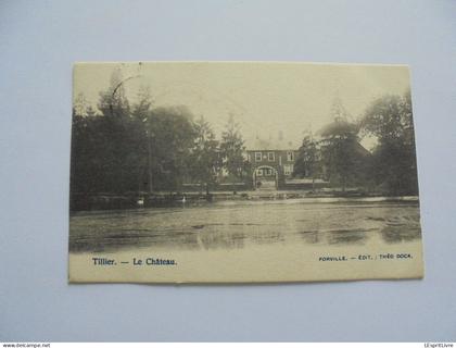 TILLIER Le Château Commune Fernelmont Cachet Forville Prov Namur PK CPA Carte Postale Post Kaart