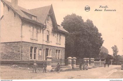 [-50%] Belgique - Haneffe - Maison communale - Edit. Legia - M. Cuivers Lemye - Animé - Vélo - Carte Postale Ancienne