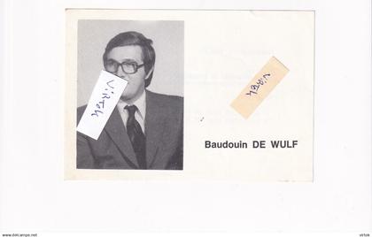 DROGENBOS :  Baudouin De Wulf      : verkiezings drukwerk  (  zie scan )