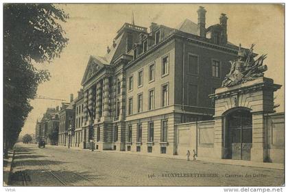 Etterbeek :  casernes des guides   (  ecrit 1913 avec timbre )