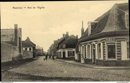 CPA Messines Mesen Westflandern, Rue de l'Eglise