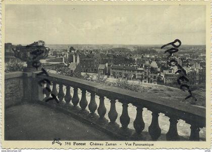 Vorst - Forest : Chateau Zaman : vue panoramique   (  format 14.5 x 10 cm )