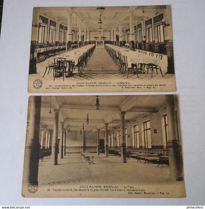 Bruxelles // 2 Carte - Ecole Militaire - Interieur 19?? Desaix