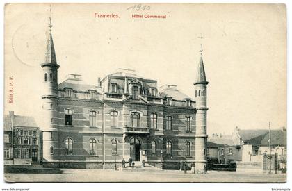 CPA Carte Postale - Belgique - Frameries - Hôtel Communale - 1910 (DG15005)