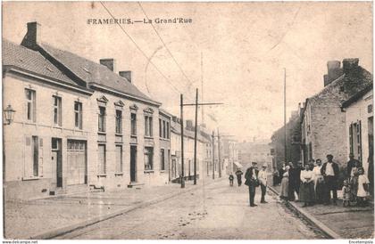 CPA Carte postale Belgique  Frameries La Grand rue 1919  VM73202ok