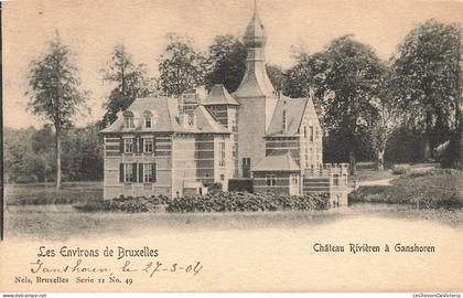 BELGIQUE - Les environs de Bruxelles - Château Rivière à Ganchoren - Carte postale Ancienne