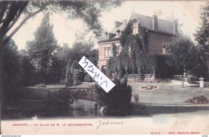 Genappe : La villa de M. Le Bourgmestre    (  1905 avec timbre )   en couleur