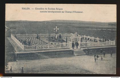 HALEN       CIMETIERE DE SOLDATS BELGES TOMBES HEROÏQUEMENT AU CHAMP D'HONNEUR