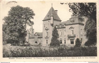 BELGIQUE - Schaltin ( Hamois en Condroz) - Le Château ; Cure pour adolescents (J.O.C)  - Carte Postale Ancienne