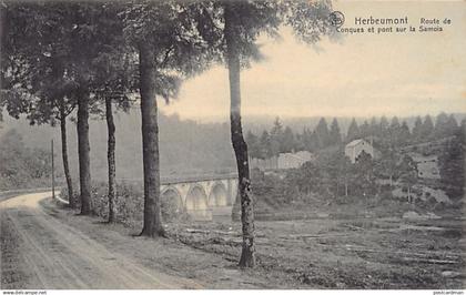 Belgique - HERBEUMONT (Lux.) Route de Conques et pont sur la Semois