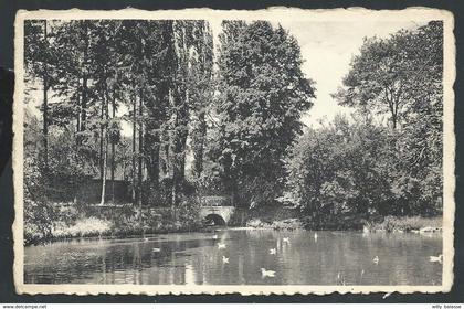 +++ CPA - HOESELT - Institut St Joseph - Le Parc - Pièce d'eau et pont - Nels   //