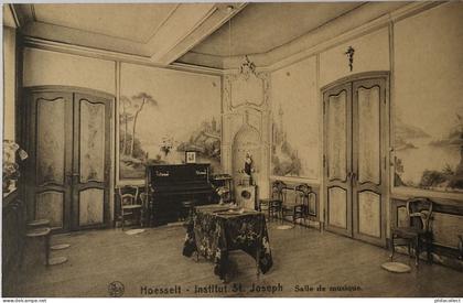 Hoesselt (Hoeselt) Institut St. Joseph - Interieur Salle de Musique 1929