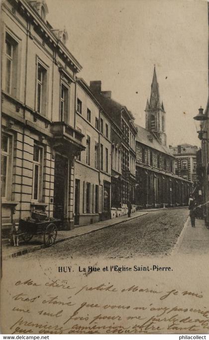 Huy // Rue et Eglise Saint Pierre 190?